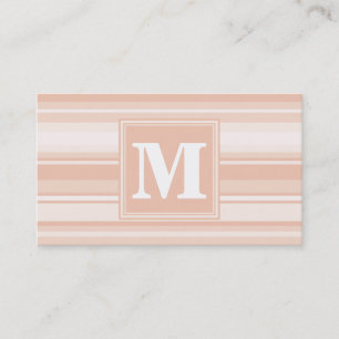 Monogram perzikstrepen visitekaartje