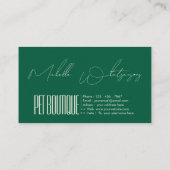 Monogram PET Dank je moderne script Visitekaartje (Achterkant)