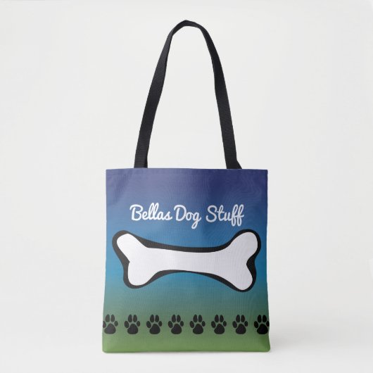 Monogram Pet Dog Speelgoed Accessoire Blauwe Gradi Tote Bag (Voorkant)