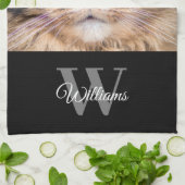 Monogram Pet Photo Kitchen Towels Theedoek (Gevouwen)
