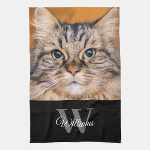 Monogram Pet Photo Kitchen Towels Theedoek