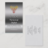 Monogram, Phoenix Personal Stylist, metaaleffect Visitekaartje (Voorkant / Achterkant)