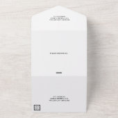 Monogram Photo Wedding All In One Uitnodiging (Buitenkant)