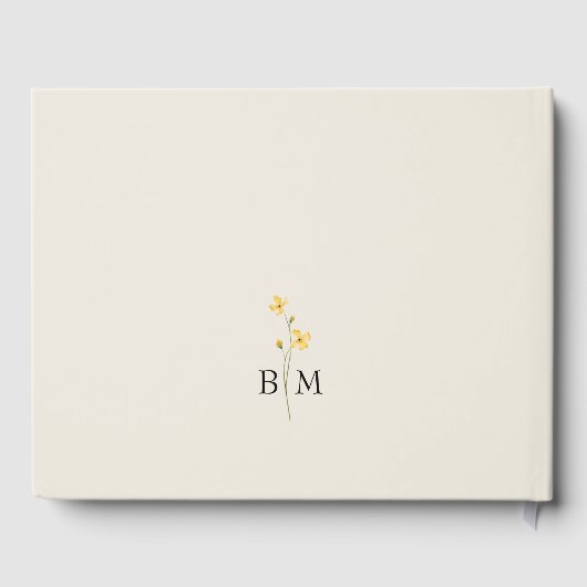 Monogram Photo Wedding Gastenboek (Achterkant)