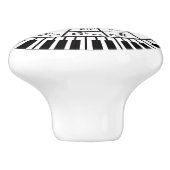 Monogram Piano Keys Cirkel van Vijfden Keramische Knop (Zijkant)