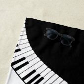 Monogram Piano Keys en Muzieknoten Strandlaken (In situ)