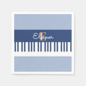Monogram Piano Keys Muzikaal Toetsenbord Muziek Li Servet (Voorkant)