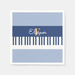 Monogram Pianotoetsen Muzikaal Toetsenbord Muziek Servet