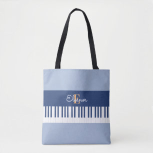 Monogram Pianotoetsen Muzikaal Toetsenbord Muziek  Tote Bag