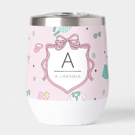 Monogram Pickleball Beker Cadeau voor Haar