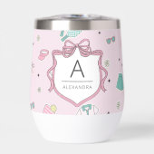 Monogram Pickleball Cup cadeau voor haar (Voorkant)