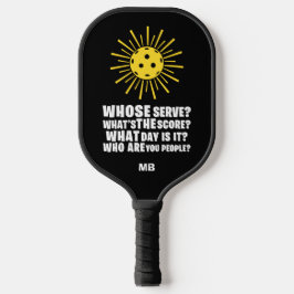 Monogram Pickleball Funny Typografie Paddle