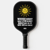 Monogram Pickleball Funny Typografie Pickleball Paddle (Voorkant)