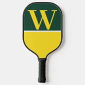 Monogram Pickleball Paddle Groen & Geel College (Achterkant)