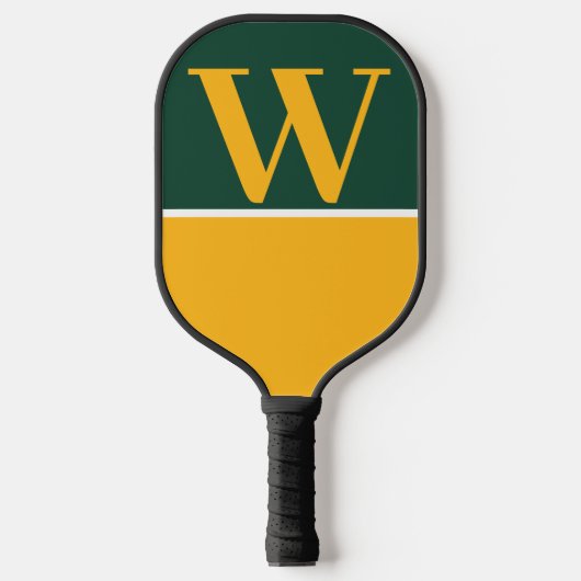 Monogram Pickleball Paddle Groen & Gold College (Voorkant)