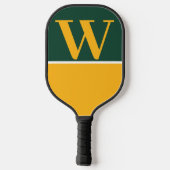 Monogram Pickleball Paddle Groen & Gold College (Achterkant)