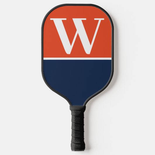 Monogram Pickleball Paddle Oranje & Blue College (Voorkant)