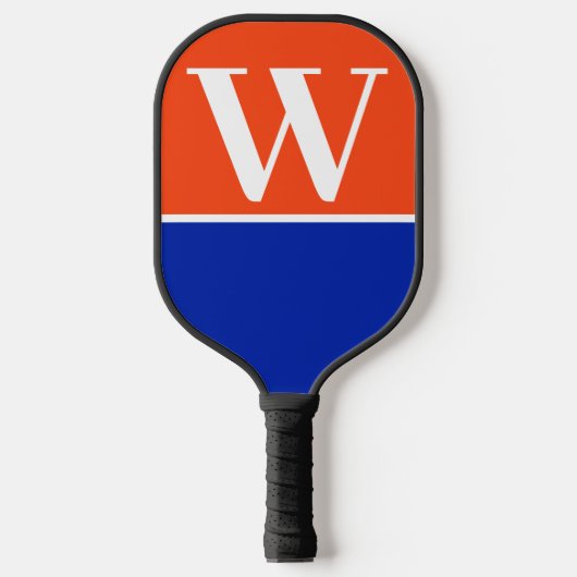 Monogram Pickleball Paddle Oranje & Blue College (Voorkant)