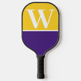 Monogram Pickleball Paddle Paars & Gold College