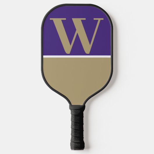 Monogram Pickleball Paddle Paars & Gold College (Voorkant)