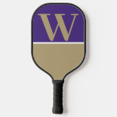 Monogram Pickleball Paddle Paars & Gold College (Achterkant)