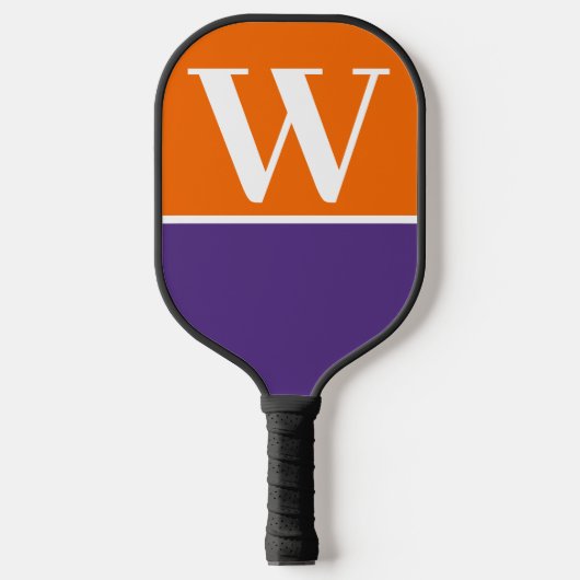 Monogram Pickleball Paddle van het Oranje en Paars (Voorkant)
