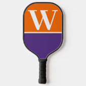 Monogram Pickleball Paddle van het Oranje en Paars (Achterkant)