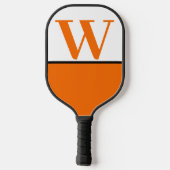 Monogram Pickleball Paddle van het Oranje & White  (Achterkant)