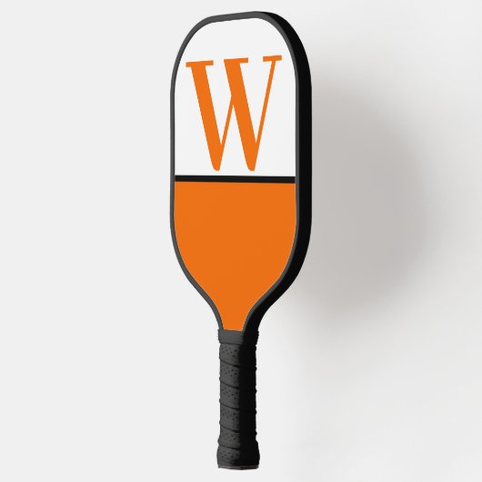 Monogram Pickleball Paddle van het Oranje & White  (Links)
