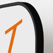 Monogram Pickleball Paddle van het Oranje & White  (Links Detail)