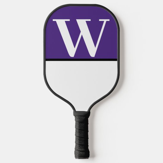 Monogram Pickleball Paddle van het Paarse en Witte (Voorkant)