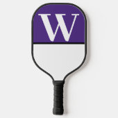 Monogram Pickleball Paddle van het Paarse en Witte (Achterkant)