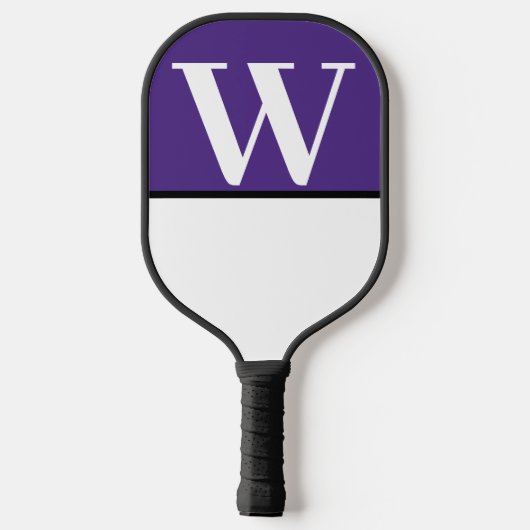 Monogram Pickleball Paddle van het Paarse en Witte (Achterkant)