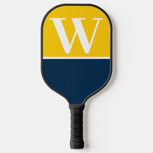 Monogram Pickleball Paddle van Maize & Blue Colleg (Voorkant)