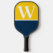 Monogram Pickleball Paddle van Maize & Blue Colleg (Achterkant)