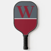 Monogram Pickleball Paddle van Red and Gray Colleg (Voorkant)