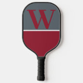 Monogram Pickleball Paddle van Red and Gray Colleg (Achterkant)