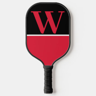 Monogram Pickleball Paddle van Red & Black College