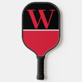Monogram Pickleball Paddle van Red & Black College (Achterkant)