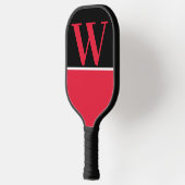 Monogram Pickleball Paddle van Red & Black College (Links)