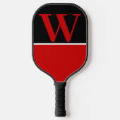 Monogram Pickleball Paddle van Red & Black College (Voorkant)
