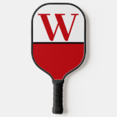 Monogram Pickleball Paddle van Red & White College (Achterkant)