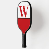 Monogram Pickleball Paddle van Red & White College (Links)