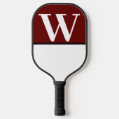 Monogram Pickleball Paddle Witte & Maroon College (Voorkant)