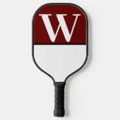 Monogram Pickleball Paddle Witte & Maroon College (Achterkant)