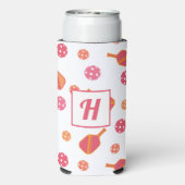 Monogram Pickleball Paddles en Ballen Seltzer Blikjeskoeler (Seltzer Achterkant)