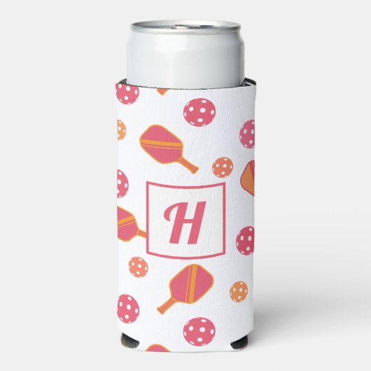 Monogram Pickleball Paddles en Ballen Seltzer Blikjeskoeler (Seltzer Voorkant)