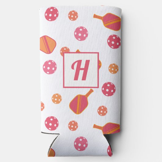 Monogram Pickleball Paddles en Ballen Seltzer Blikjeskoeler (Achterkant)