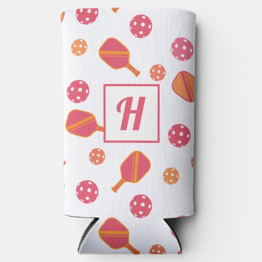 Monogram Pickleball Paddles en Ballen Seltzer Blikjeskoeler (Voorkant)