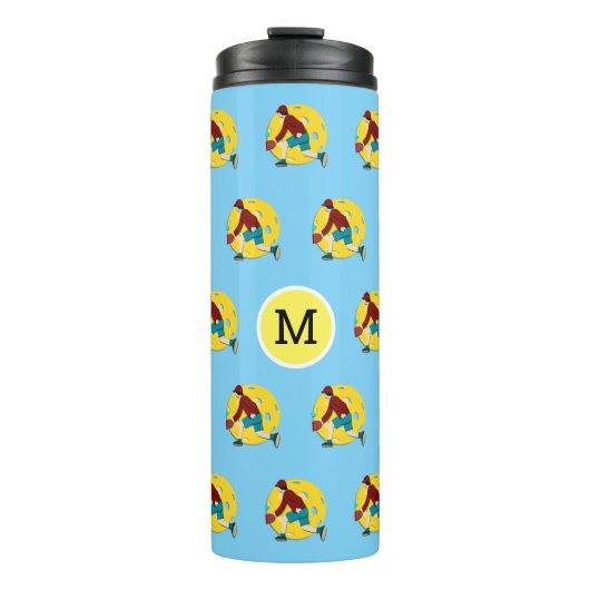 Monogram Pickleball Thermosbeker (Voorkant)